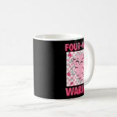 Four 4 Nado Warning Nk Tornado Themed Birthday Gir Kaffeetasse (VorderseiteRechts)