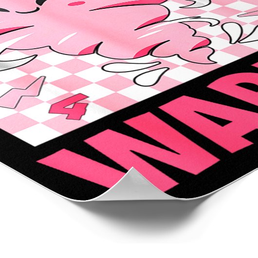 Four 4 Nado Warning Nk Tornado Themed Birthday Gir Poster (Ecke)