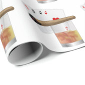Four Aces, A Drink and Cigar Geschenkpapier (Rolleneckpunkt)