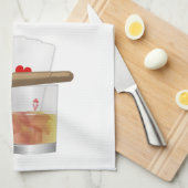 Four Aces, A Drink and Cigar Küchentuch (Viertel Falte)