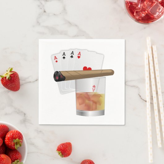 Four Aces, A Drink and Cigar Serviette (Beispiel)
