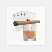 Four Aces, A Drink and Cigar Serviette (Vorderseite)