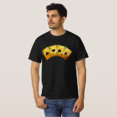 Four Aces Poker Pro Lucky Player Winner Costume Ha T-Shirt (Vorne ganz)