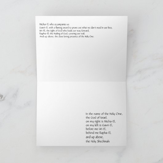 Four Archangels Karte (Innenseite)