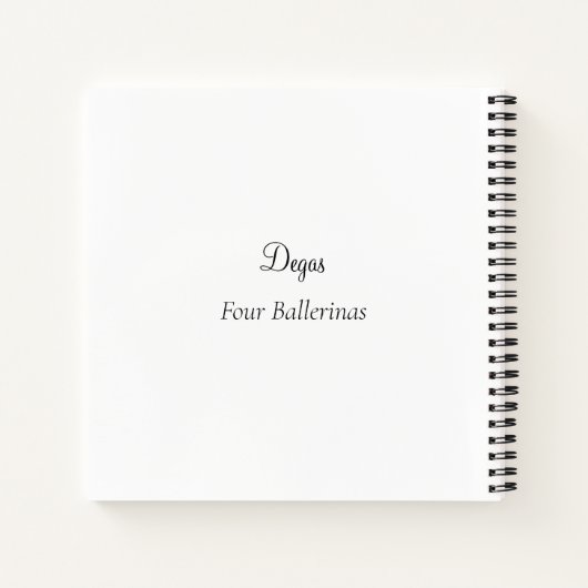 Four Ballerinas von Degas Sketchbook Notizblock (Rückseite)