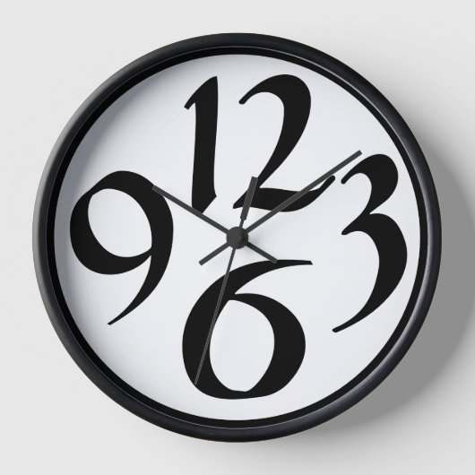 Four big black funky numbers, white uhr (Vorderseite)
