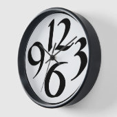 Four big black funky numbers, white uhr (Winkel)