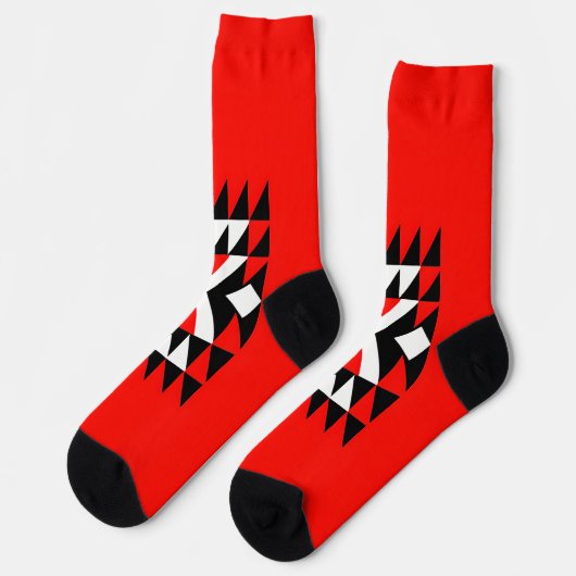 Four Birds on a Branch Illustration Socken (Linkes Detail)