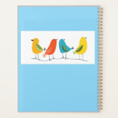 Four Birds Perched on a Twig Notebook Planer (Rückseite)