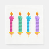 Four Candles Light Flame Napkins Serviette (Vorderseite)