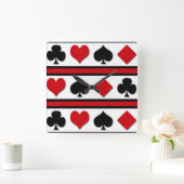 Four card suits quadratische wanduhr (Zuhause)