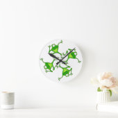 Four Cartoon Frogs Clock Runde Wanduhr (Zuhause)