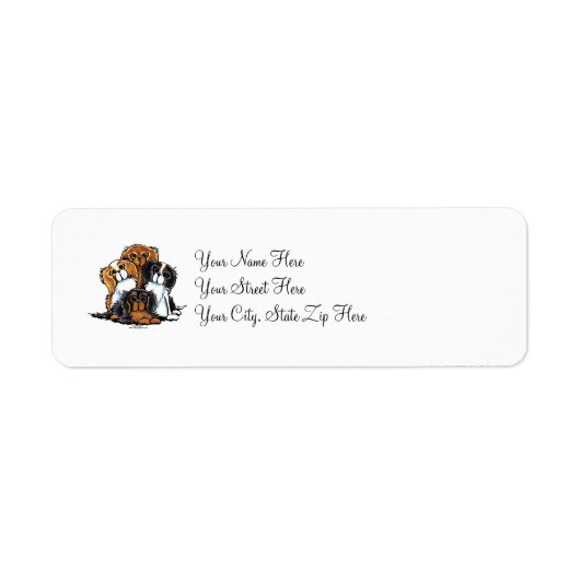 Four Cavalier King Charles Spaniels (Vorne)