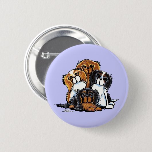 Four Cavalier King Charles Spaniels Button (Vorne & Hinten)