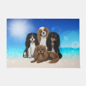 Four Cavalier King Charles Spaniels Fußmatte (Vorderseite)