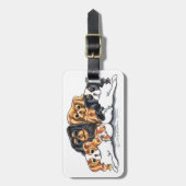 Four Cavalier King Charles Spaniels Gepäckanhänger (Vorderseite vertikal)