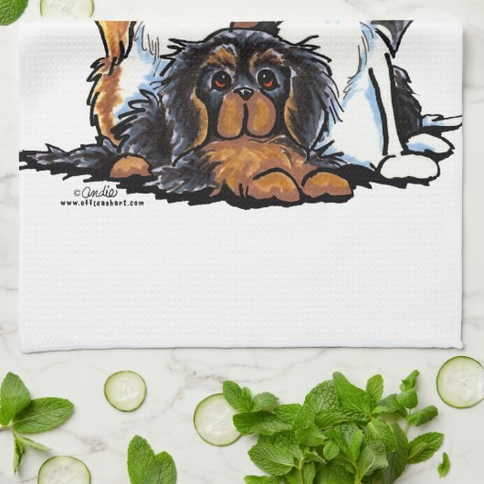 Four Cavalier King Charles Spaniels Geschirrtuch (Gefaltet)