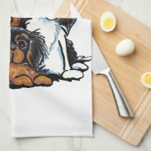 Four Cavalier King Charles Spaniels Geschirrtuch (Viertel Falte)