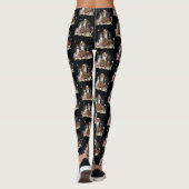 Four Cavalier King Charles Spaniels in Blume Leggings (Rückseite)