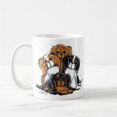 Four Cavalier King Charles Spaniels Kaffeetasse (Links)