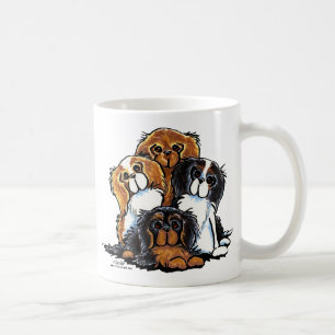 Four Cavalier King Charles Spaniels Kaffeetasse