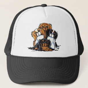 Four Cavalier King Charles Spaniels Truckerkappe