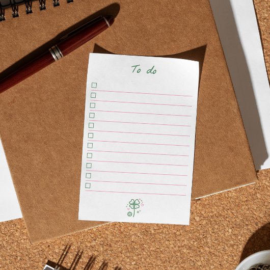 Four clover aesthetic to do list  post-it klebezettel