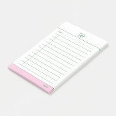 Four clover luck daily checklist  post-it klebezettel (angewinkelt)