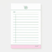 Four clover luck daily checklist  post-it klebezettel (Vorderseite)