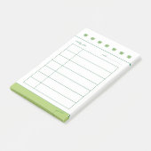 Four clover lucky weekly plans post-it klebezettel (angewinkelt)