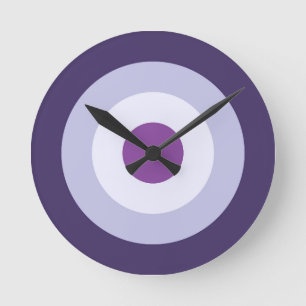 Four Color Combo - Blue Violet Purple Lavender Runde Wanduhr