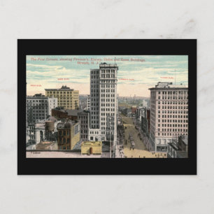 Four Corners, Newark, NJ c1915 Vintag Postkarte