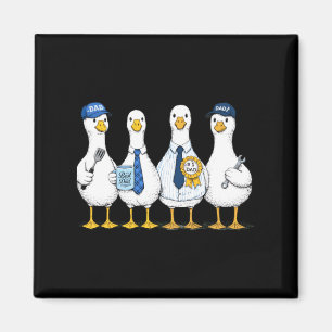 Four Dads Geese Crew - Bestes Väter Arbeitsleben Magnet