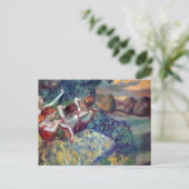 Four Dancers Ballerinas Edgar Degas Postkarte (Stehend Vorderseite)