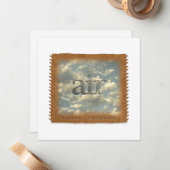 Four Elements - AIR - Personalized Notecard Mitteilungskarte (Vorderseite/Rückseite Beispiel)