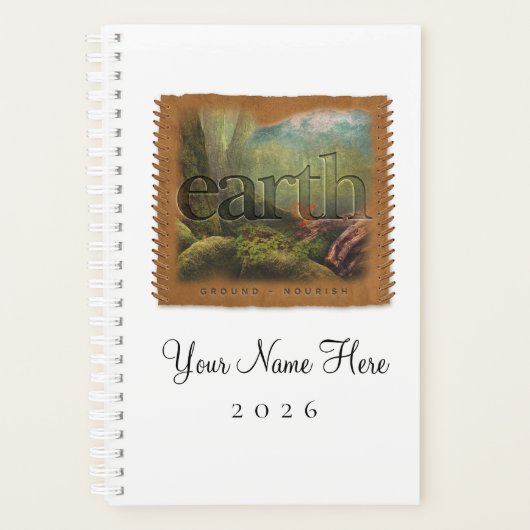 Four Elements - EARTH - Personalized Day Planner Planer (Vorderseite)
