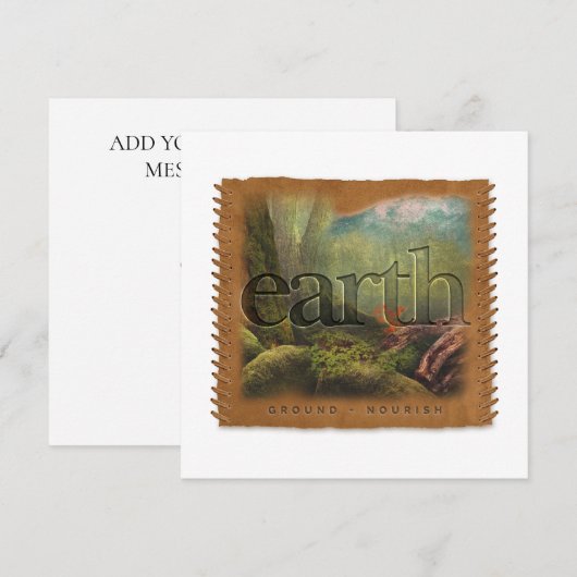Four Elements - EARTH - Personalized Notecard Mitteilungskarte (Vorne/Hinten)