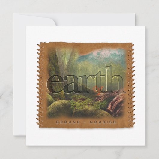 Four Elements - EARTH - Personalized Notecard Mitteilungskarte (Vorderseite)