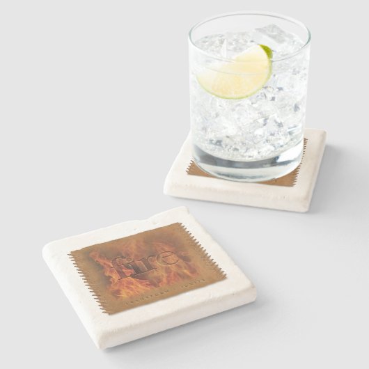 Four Elements - Fire - Coaster Steinuntersetzer (Seitenansicht)