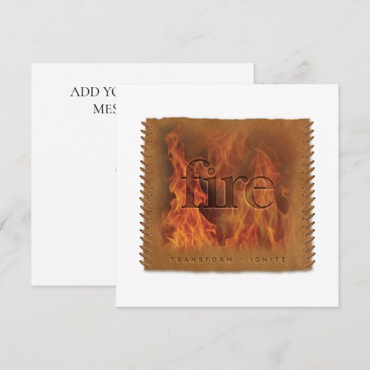 Four Elements - FIRE - Personalized Notecard Mitteilungskarte (Vorne/Hinten)