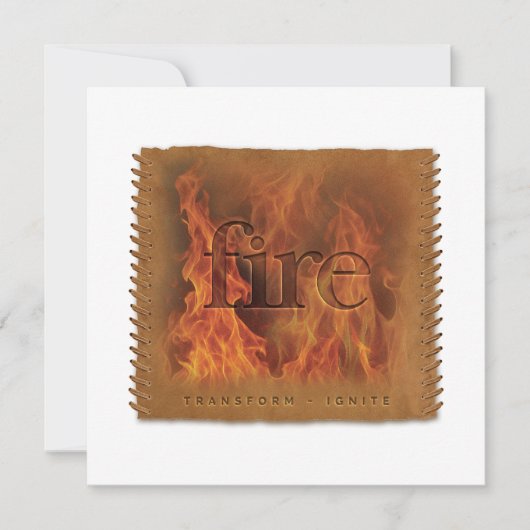 Four Elements - FIRE - Personalized Notecard Mitteilungskarte (Vorderseite)