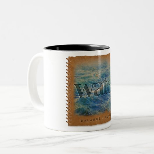Four Elements - Water - Coffee Mug Zweifarbige Tasse (Vorderseite Links)