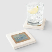Four Elements - Water - Limestone Coaster Steinuntersetzer (Seitenansicht)