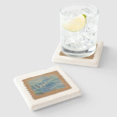 Four Elements - Water - Limestone Coaster Steinuntersetzer (Seitenansicht)