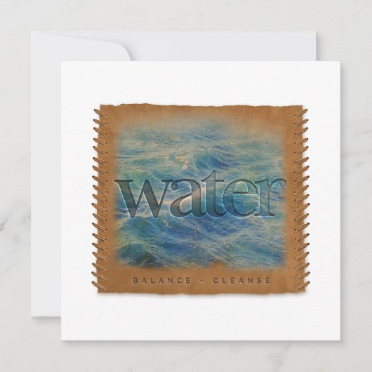 Four Elements - WATER - Personalized Notecard Mitteilungskarte (Vorderseite)
