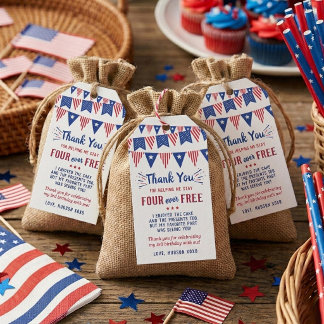 Four Ever Free! 4. Juli 4. Geburtstagsfeier Geschenkanhänger