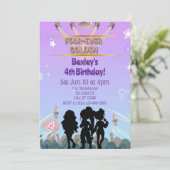 Four-Ever Golden KPOP Birthday Einladung (Stehend Vorderseite)