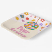 Four Ever Groovy Disco Ball 4th Birthday Party Pappteller (Gewinkelt)