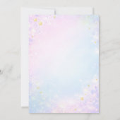 FOUR EVER Magical Rainbow 4th birthday invitation Einladung (Rückseite)