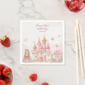 Four Ever Princess Unicorn pink 4th Birthday Party Serviette (Beispiel)